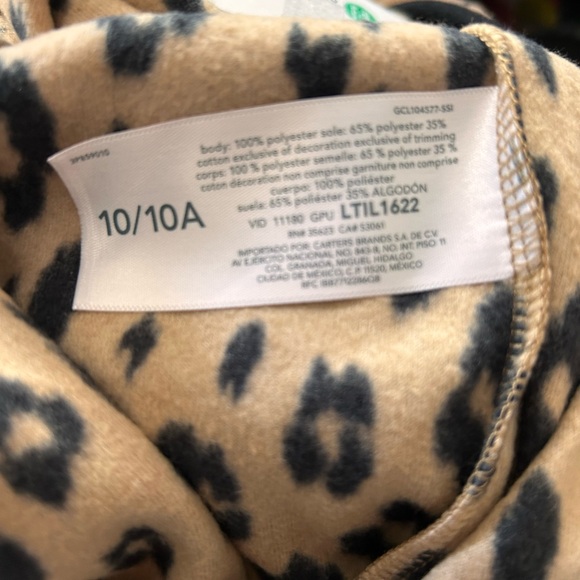 New Carters size 10 footies cheetah - Picture 4 of 4